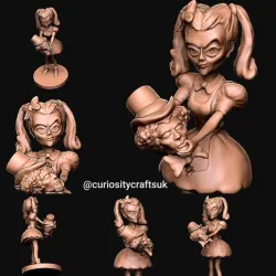 Alice with decapitated Mad Hatter