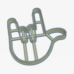 Cookie Cutter Emoji I Love You Hand Cookies