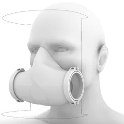 Covid-19 Mask with shild holder