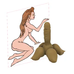 dildo dick cock  dong royal rod lord boobs gift dual side training 3d print cnc