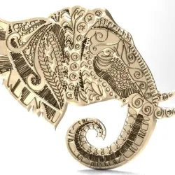 Elephant mandala zentangle 1