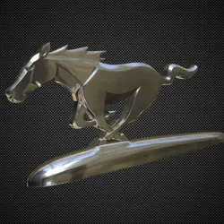 ford mustang hood ornament 3D model 2
