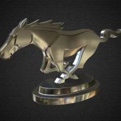 ford mustang hood ornament 3D model