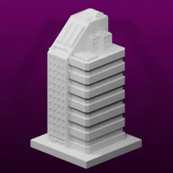 GreebleCity Cyberpunk: A tiny chunky Building
