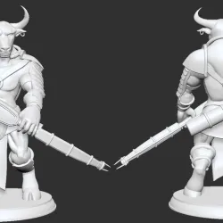 Greek Minotaur Archer Miniature