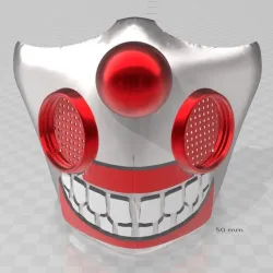 Half face mask with CLOWN filters