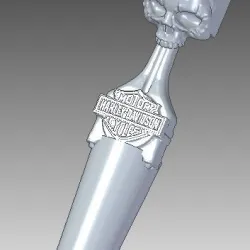 HANDLE TAP HARLEY DAVIDSON PISTON SKULL