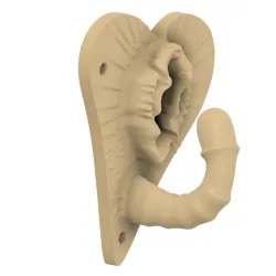 Hook holder wall mount additional suspended towel 3d-print cnc