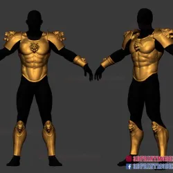 Larp Armor - Classical Tiger Roman Muscle Armor Set Cosplay 3D print model