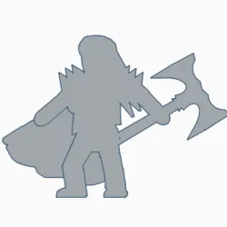 Long Haired Knight With Double Axe