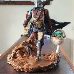 Mandalorian and Baby Yoda DIORAMA