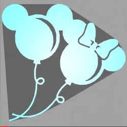 mickey - minnie - balloons - disney - decoration for kids - child decoration - 2D