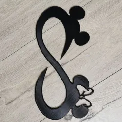 mickey - minnie - infinite sign - disney - decoration for kids - child decoration - 2D
