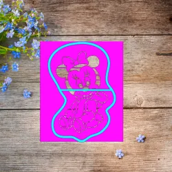 minnie mouse cookie cutter + stencil