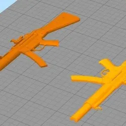 MP5 SD6 weapon splitted in 2 parts
