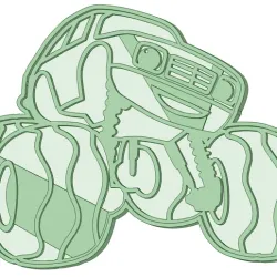 Pickle Blaze and Monster truck cookie cutter