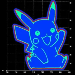 Pikachu pokemon cookie cutter, 2 different models