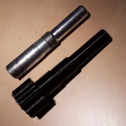 Piston block - with knurl