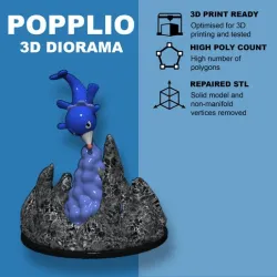 Popplio diorama - Pokemon