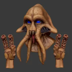 Quarren Lifesize bust - Star Wars Inspired 3D print model 3D print model