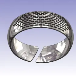 Rectangular curved bracelet