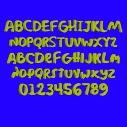 Simpson font letters