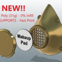 Super Low Poly Covid Mask Respirator - 3D Printable COVID-19 (Corona virus)