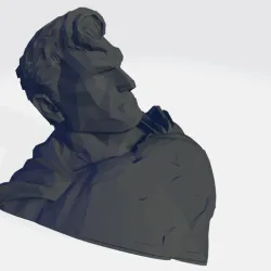 Superman Bust Low Poly