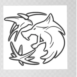 The Witcher logo plate