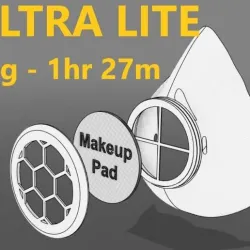 ULTRA LIGHT - Makers Modular Mask System - Covid-19 Face Mask Respirator - 3D Printed for Corona Virus and other Applications