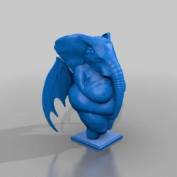 Venus of Willendorf / Elephant - Bacardi Bat crossover