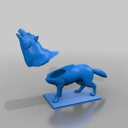 wolf reiber grinder - turn the wolfes neck, grind the herbs