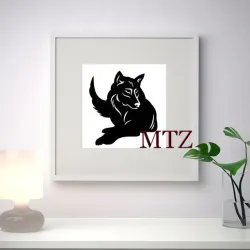 WOLF WALL SCULPTURE 2D