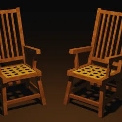 3D wood chair