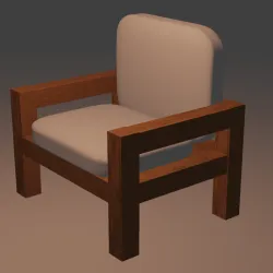 3D wood chair