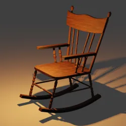 3D wood chair