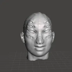 8 Eyed Alien Head