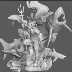 AQUAMAN MOVIE DC 3D PRINTABLE STATUE