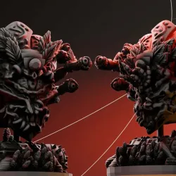 Aztec beholder - fantasy DND miniature