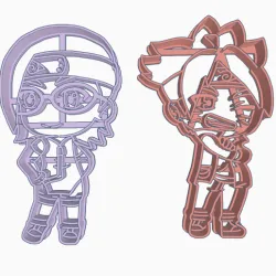 BORUTO UZUMAKI AND SARADA UCHIHA / NARUTO NEXT GENERATIONS / COOKIE CUTTER / ANIME / MANGA /CHIBI