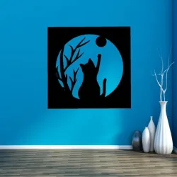 CAT AND MOON