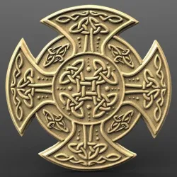 Celtic cross bas-relief cnc
