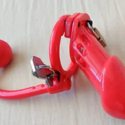 Chastity Cage (Long) with lockable Butt Plug