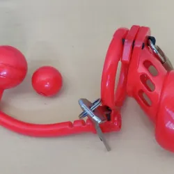 Chastity Cage (Short) with lockable Butt Plug