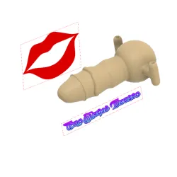Cock Lockable Realistic Penis Mouth Gag Plug with Adjust Strap BDSM  SM bondage Flex gmg--14 3d print