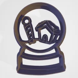 cookie cutter stamp gass snow ball Christmas