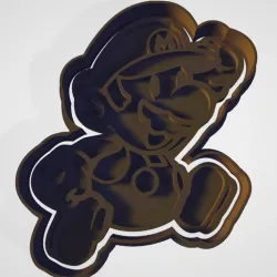 Cookie or Fondant cutters based on Luigi and Mario bro's