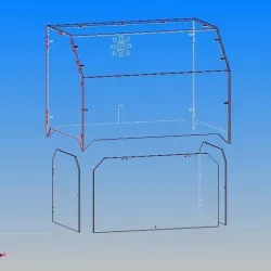 CTC laser cut Casing 300mm high 3mm wide Gehäuse 300mm hoch 3mm Plexiglasdicke