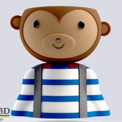 CUTE MONKEY POT