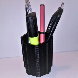 Deco pencil pot inspired by biomechanics alien giger